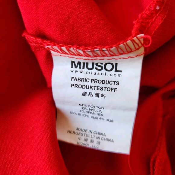 Womens Red Pin-Up Wiggle Stretch Dress Cap Sleeve Size M - Picture 11 of 11